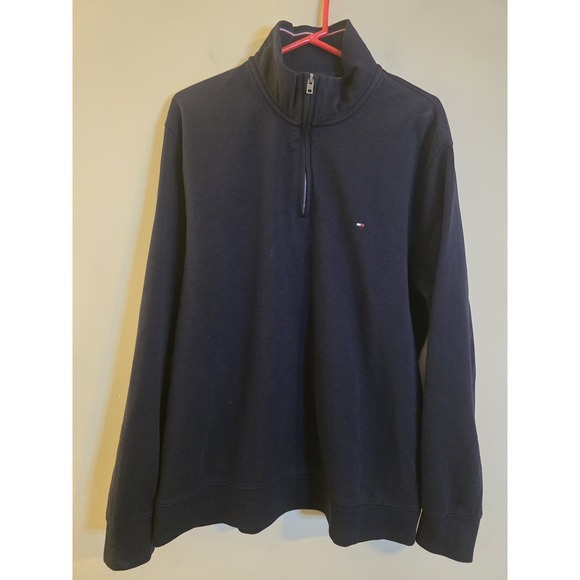 Tommy Hilfiger Other - Tommy Hilfiger Men's Size XL Navy Blue 1/4 Zip Pullover Sweater/Shirt Preppy